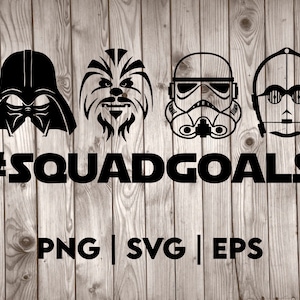 Cartoon Squad Goals Design | PNG SVG EPS | Great for T-Shirts, Decals, Stickers etc | Cricut | Layered Vector Files | Tshirt Design