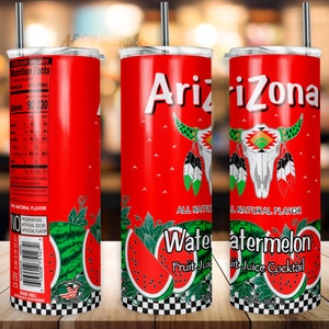 Saftbecher Design | 20oz Becher | Becher wrap | Tumbler Designs | PNG Sublimation Design | Wassermelone