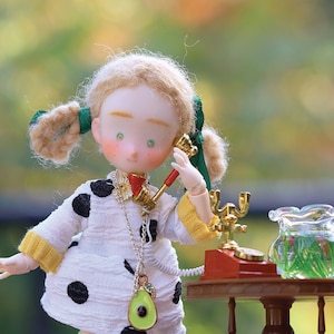 OOAK doll/OB11 doll/Unique doll/Obitsu 11 doll/Designer doll/Handmade doll/gift for doll collector/shoeboxdolls/full set doll/Angélique