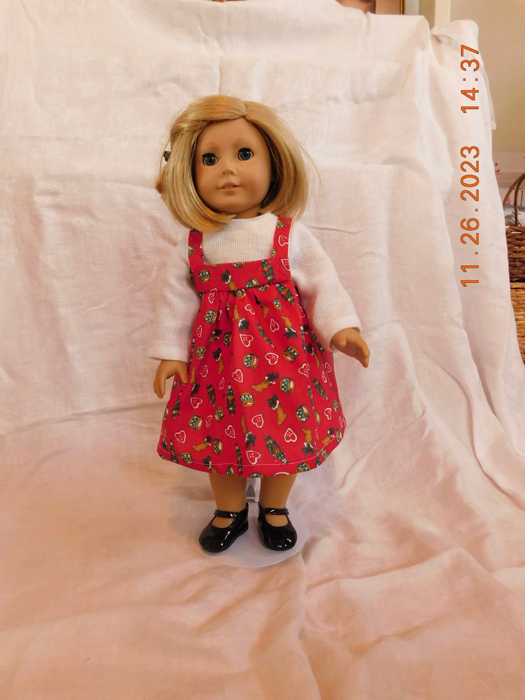 Christmas Dress for American Girl Doll Etsy
