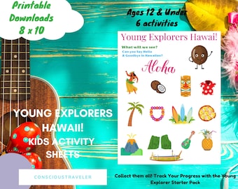 Young Explorers Hawaii! Kids Activity Sheets