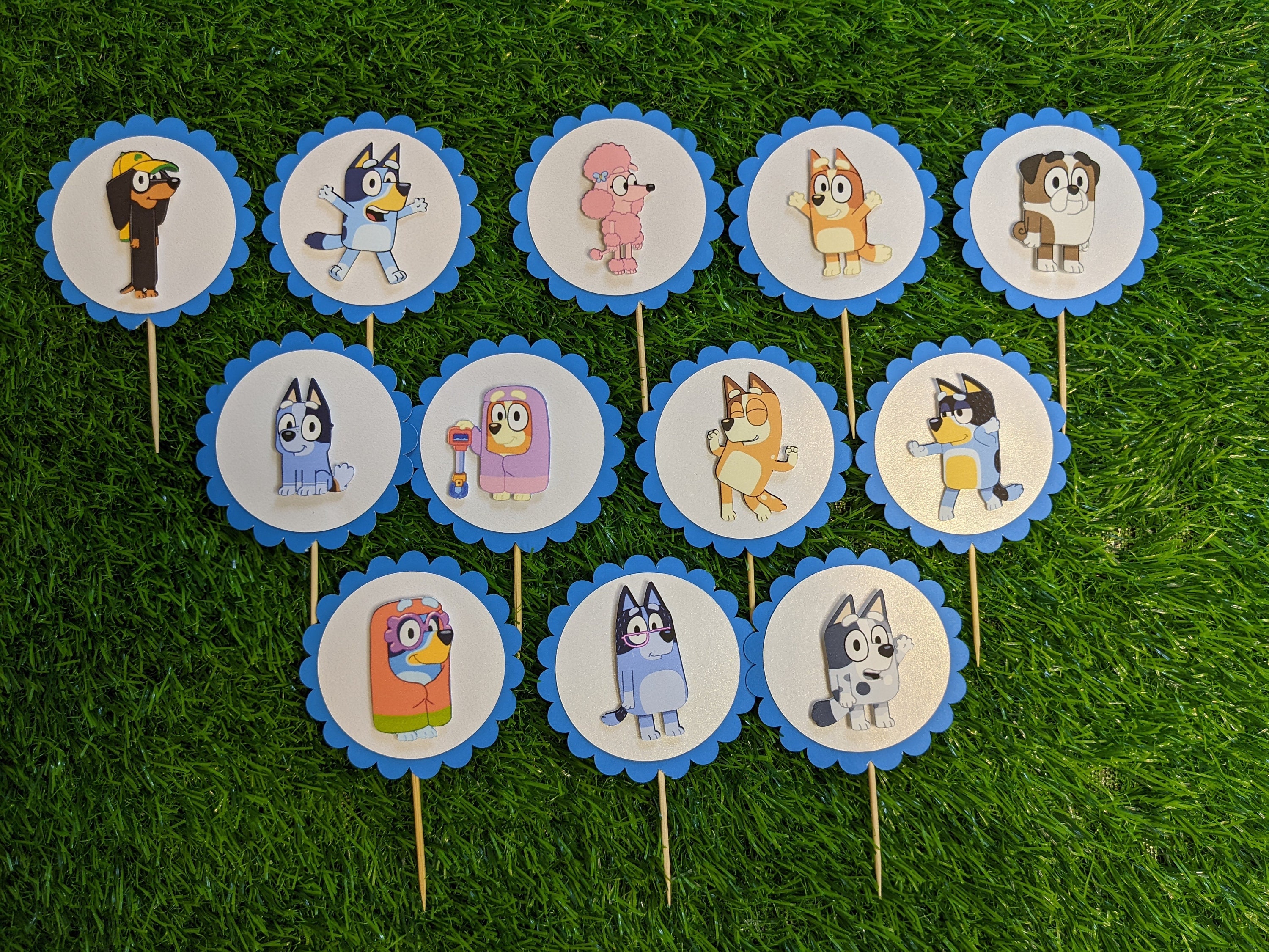 Bluey Cupcake Toppers Etsy Canada