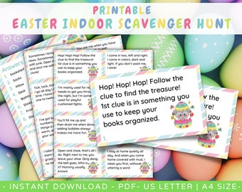Indoor Easter Scavenger Hunt For Kids | Printable easter games, Indoor treasure hunt