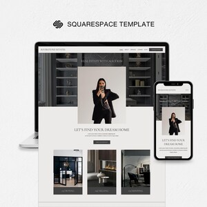 Squarespace Template for Real Estate, Squarespace 7.1 Real Estate Template, Squarespace Realtor Template, Modern Realtor Squarespace Website