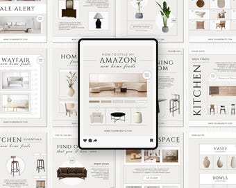 LTK Home Decor Template, Social Media Template, Interior Design Template,  LIKEtoKNOWit Template, Blogger Template, Editable Social Media