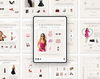 LTK Valentine Fashion Template, Social Media Template, Instagram Fashion Templates,  LTK Fashion Social Media Template, Editable Social Pack