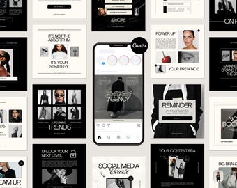 Trendy Coaching Instagram Templates, Instagram Templates For Business Coaches, Social Media Marketing Agency Instagram Templates