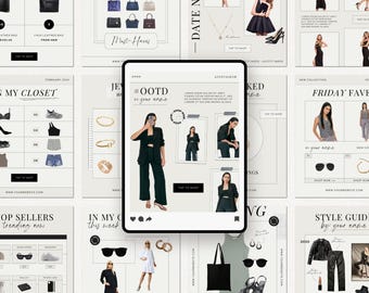 LTK Fashion Template, Social Media Template, Instagram Fashion Templates,  LTK Fashion Social Media, Blogger Template, Editable Social Pack