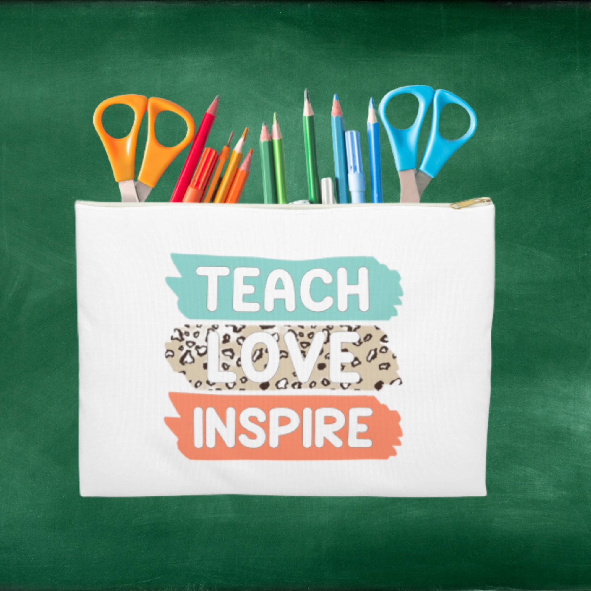 Personalized Teacher Pencil Bag - Teach Love Inspire – Stick'em Up