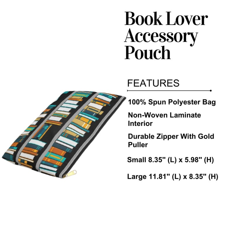 Book Lover Accessory Pouch Information