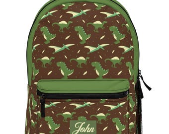 Personalized Dinosaur Backpack for Kids – Waterproof Lightweight School Backpack with Custom Name - 13L Capacity