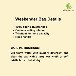 Personalized Monochrome Weekender Tote - Rope Handles - T Bottom - 24 inches x 13 inches - Oversized Tote Bag for Women immagine 5