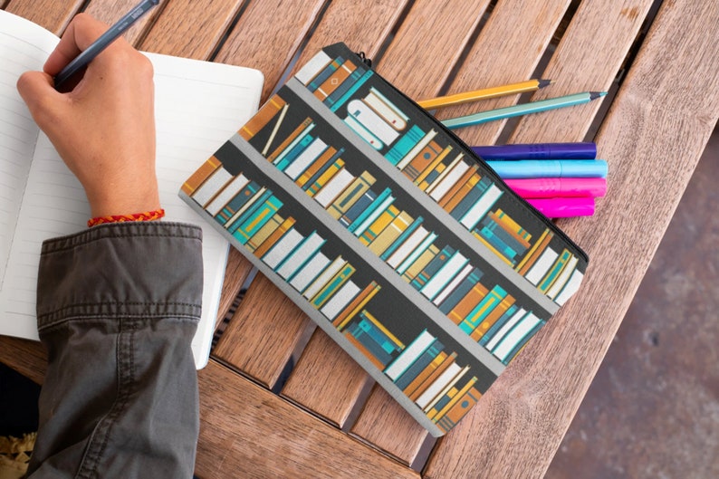 Book Lover Accessory Pouch Used as a Pencil Case