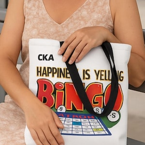 Bingo Night Tote Bag - Custom Tote Bag - Retirement Gag Gift - Bingo Player Gift - Bingo Queen Tote Bag - Lucky Bingo Tote Bag - Bingo Bag