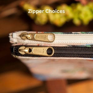 Book Lover Accessory Pouch Zipper Choices