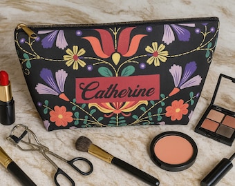 Personalisierte Mexikanische Schminktasche - T-Bottom Zubehör Beutel - Kosmetik Kulturbeutel - Reiseveranstalter - Federmäppchen - Nach Maß