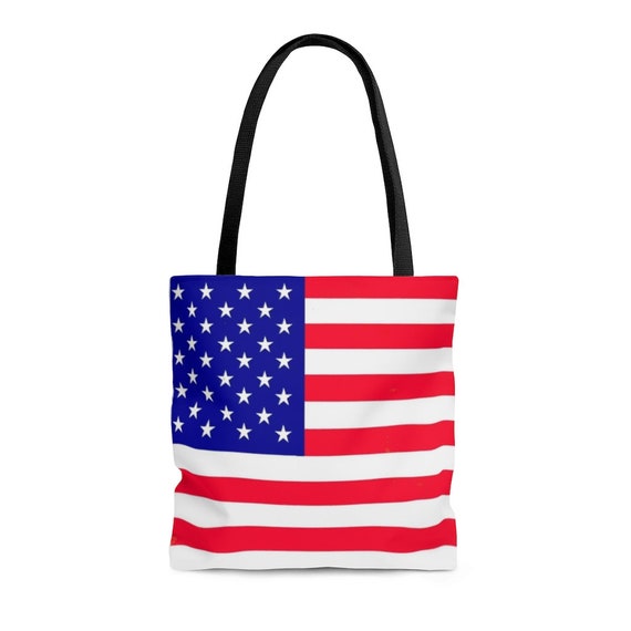 American Flag Tote / Patriotic Shoulder Bag / Star and Stripes - Etsy