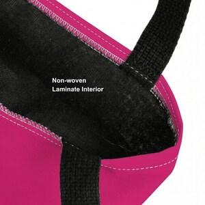 Personalized Cute Pink Tote - Eco-friendly Polyester Bag - Durable Reusable Shopping Carryall - Custom Book Bag - Grocery Bag - Work Tote image 9