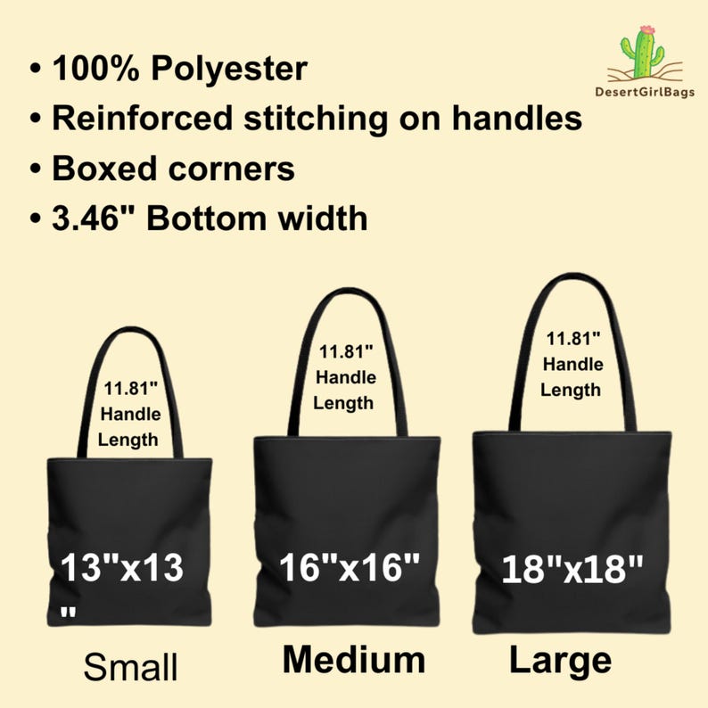 Personalized Versatile Black Tote Bag - Eco-friendly Polyester Bag - Durable Reusable Shopping Carryall - Custom Shoulder Bag - Grocery Bag image 4