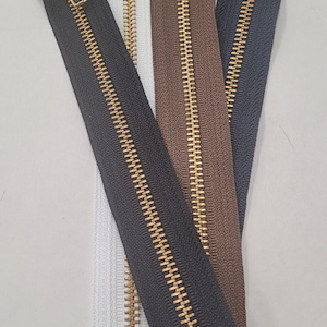 YKK® 18", #5-heavy duty brass zippers-open top, open bottom-made in USA