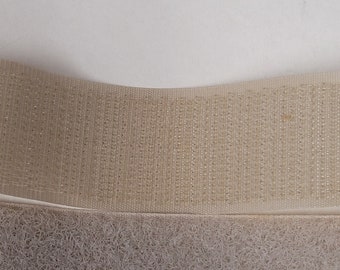 YKK Hook & Loop(Velcro) 3/4" wide, Beige.  100% nylon.  sold by the 1 yard length.