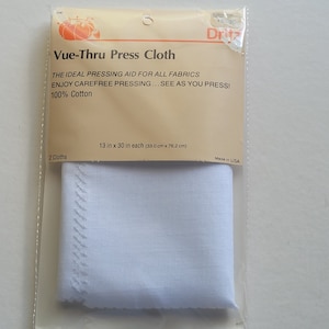 Dritz vue-thru press cloth.  13&quot; x 30 &quot;(33 cm x 70.2cm)-2 cloths per package-made in usa