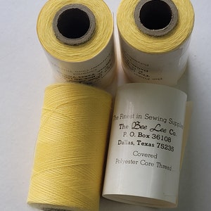 polyester covered polyester thread-YELLOW  1,000 yard spool.  made in the usa.