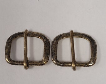 End Bar Buckle 1" wide brass.  sold by the each