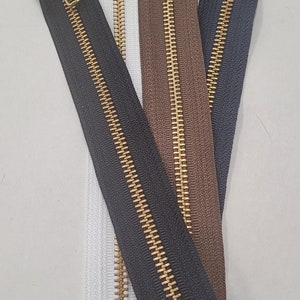 YKK® 21", #5-heavy duty brass zippers-open top, open bottom-made in USA
