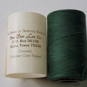 polyester covered polyester thread-Dk Green.  1,000 yard spool.  made in the usa.