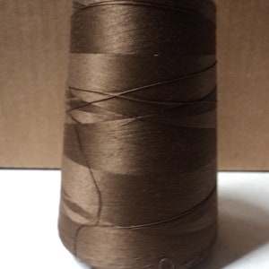 100% cotton thread, Coffee #1594, 6000 yd cone, T-40 made in usa by threads usa.