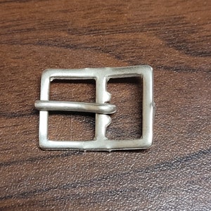 center bar buckle.  SILVER.  1/2&quot;.   made in usa.  1 dozen.