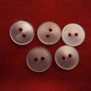 Buttons-2 hole polyester white-size 22-1 dozen-made in the USA