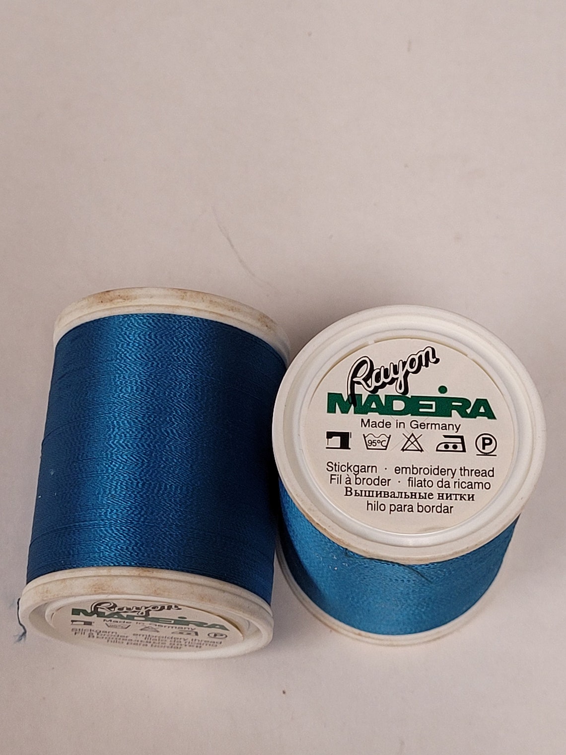Thread Color 1096 Madeira Embroidery Thread, #40 Rayon. 1100 Yd Spool. Teal(color #1096 ...