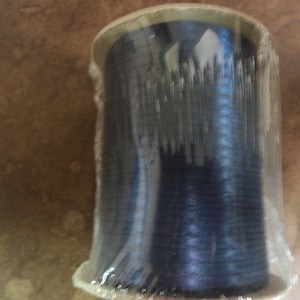 Offray 1/8&quot; 10-yards satin ribbon, navy double sided(face), made in the usa