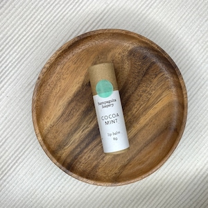 Cocoa Mint Lip Balm - All Natural Chap Stick, Cocoa and Shea Butter, Avocado Oil, Zero Waste Biodegradable Packaging