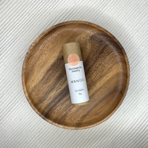 Mango Lip Balm - All Natural Chap Stick, Cocoa and Mango Butter, Avocado Oil, Zero Waste Biodegradable Packaging