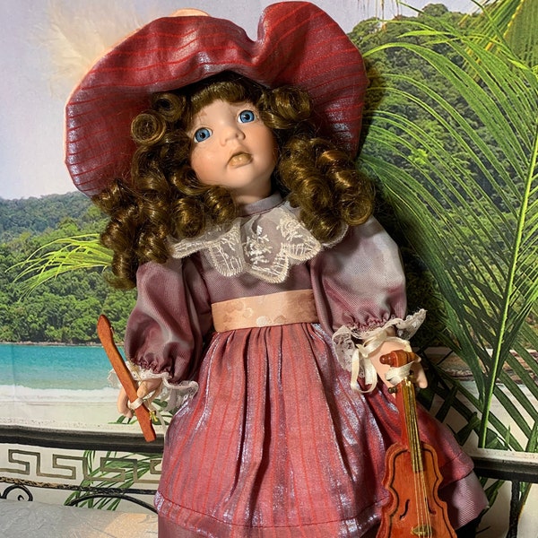 Vintage Seymour Mann Signature Series, Maud Humphrey Limited Edition Collector Doll With Violin