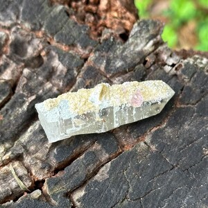 Purple Fluorite On Quartz Point