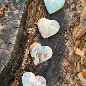 Flower Agate Hearts