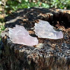 Rose Quartz Dragon Head
