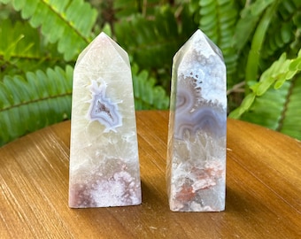 Druzy Green Amethyst Obelisk
