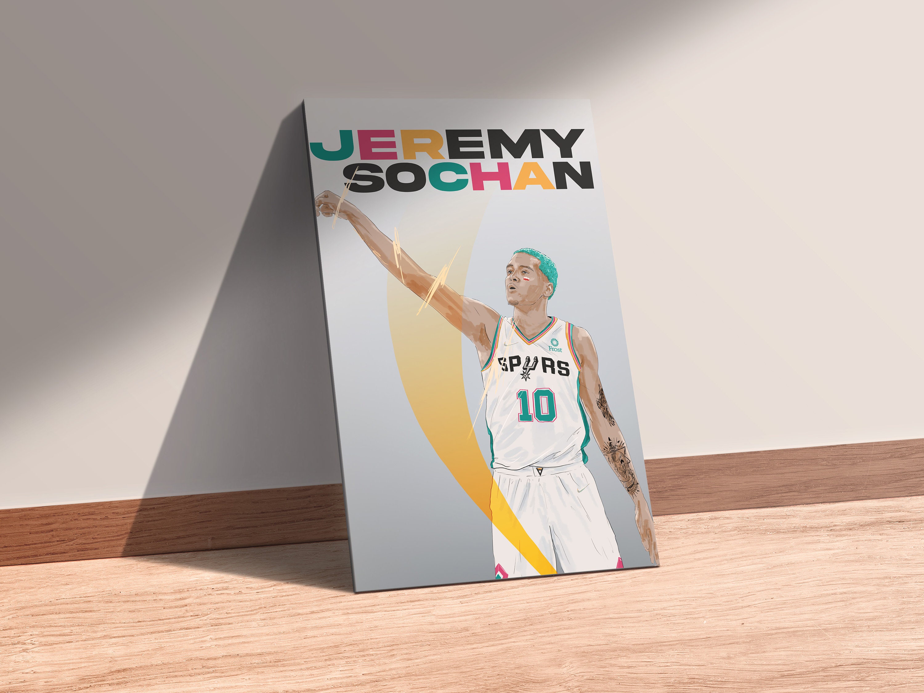 Jeremy Sochan Basketball Paper Poster Spurs 3 - Jeremy Sochan
