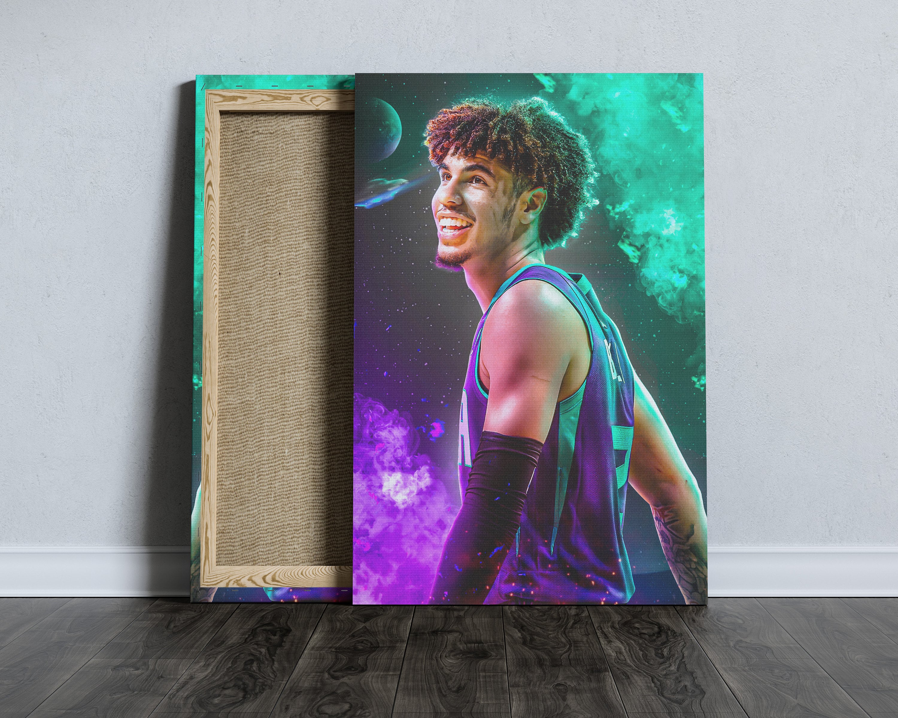 NIOKUM Lamelo Ball Poster Paper Dunk Posters for Wall Decor Boys Bedroom  Canvas Wall Poster Signed Inspirational Posters Frame-style