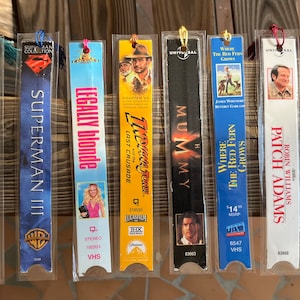 VHS DVD BluRay Bookmarks for Movie and Book Lovers
