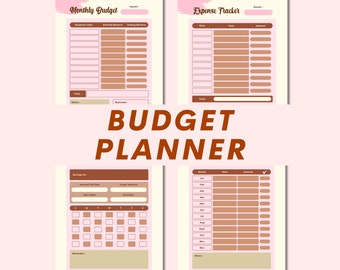 Budget Planner | Financial Planner | Monthly Budget Binder | Savings | Debt Tracker | Printable Planner | Digital Download