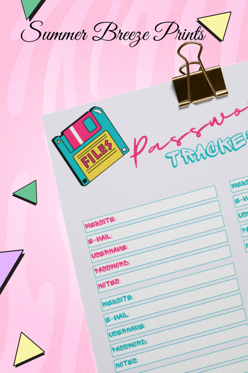 90s Nostalgic Printable Planner Retro Budget Daily Weekly Monthly
