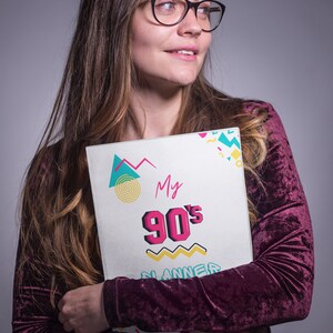 jaren 90 nostalgische afdrukbare planner | Retro | Begroting | Dagelijks | Wekelijks | Maandelijks | Organisator | Direct downloaden | mama leven | Thuis Beheer afbeelding 3