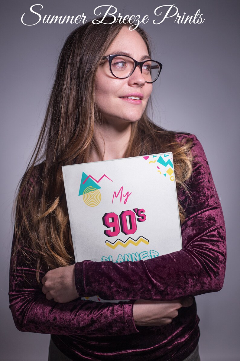 90s Nostalgic Printable Planner Retro Budget Daily Weekly Monthly