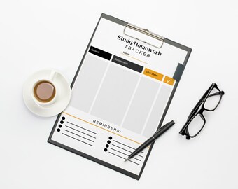 Simple Style College Student Study Planner, Printable Student Planner, Study Planner, School Planner, Planner, Homework Tracker Planner, log